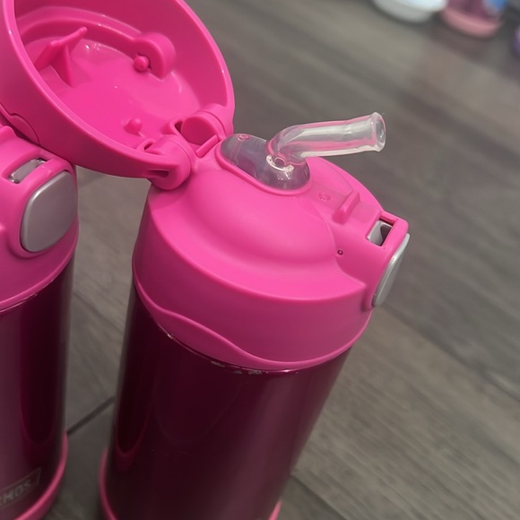 Bundle of thermos stainless steel insulated kids drinking cups with straws - Picture 6 of 8